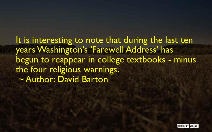 Welcome Address In College Quotes By David Barton