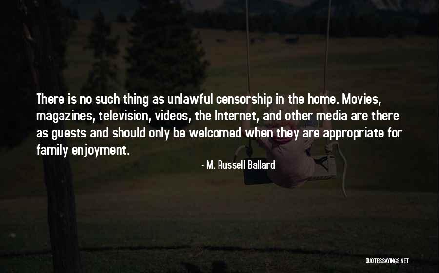 Welcome Home Family Quotes By M. Russell Ballard