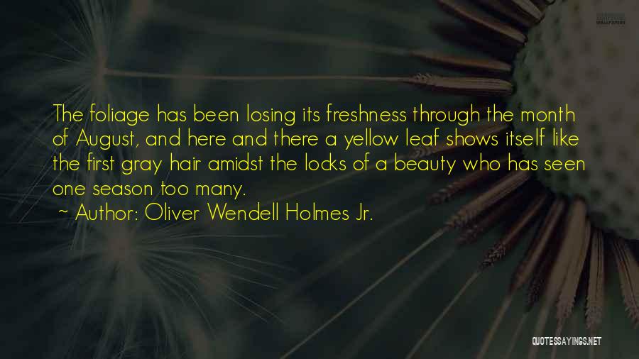 Welcome Month Of August Quotes By Oliver Wendell Holmes Jr.
