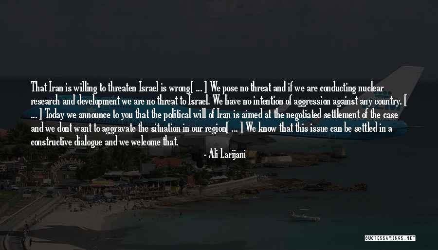 Welcome Quotes By Ali Larijani