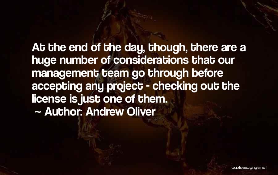 Welcome To My Team Quotes By Andrew Oliver
