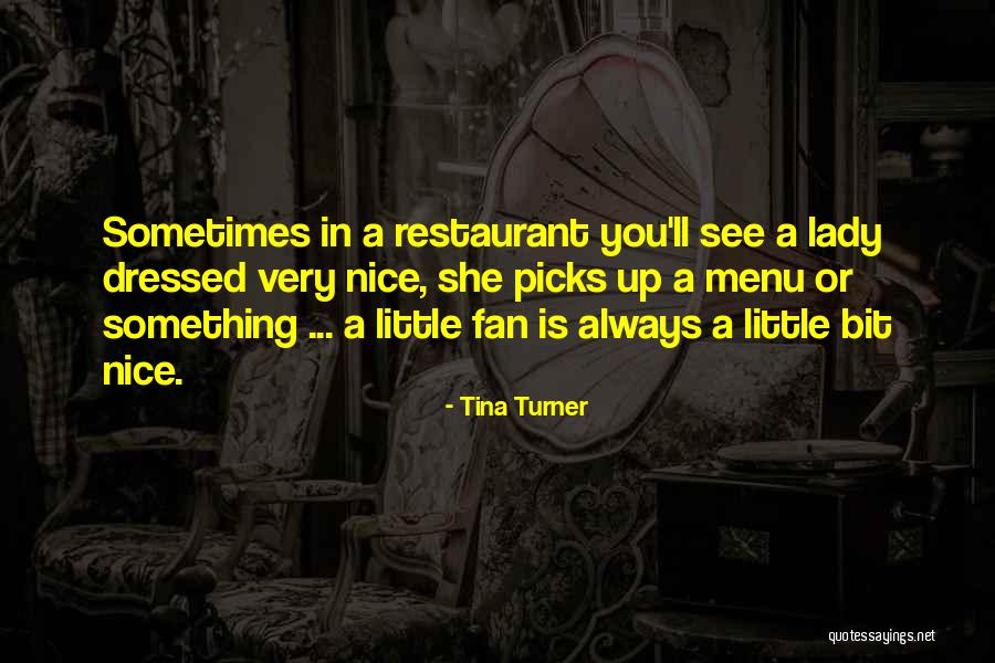 Well Dressed Lady Quotes By Tina Turner
