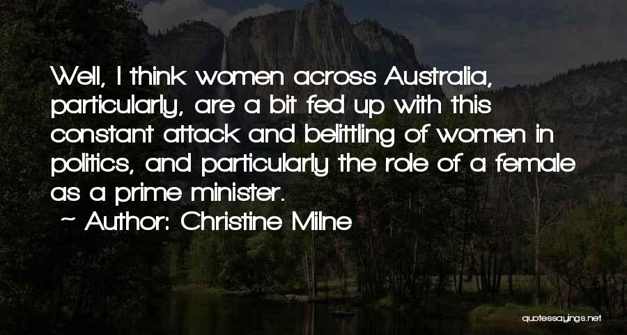 Well Fed Quotes By Christine Milne