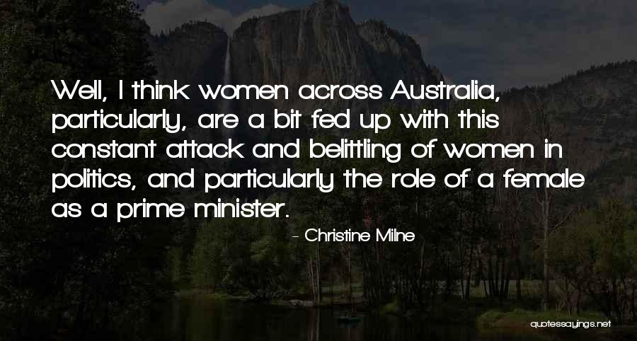 Well Fed Quotes By Christine Milne