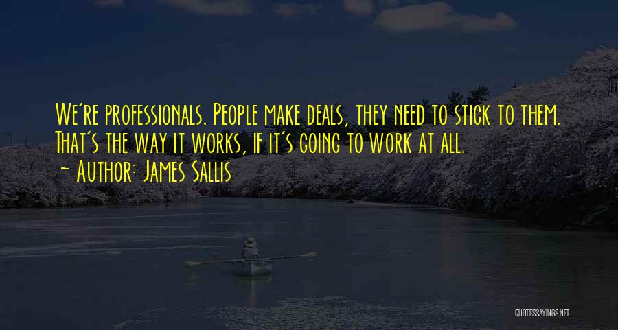 We'll Make It Work Quotes By James Sallis