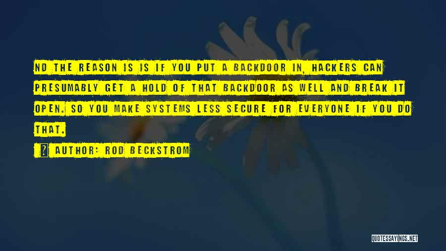 Well Rod Quotes By Rod Beckstrom