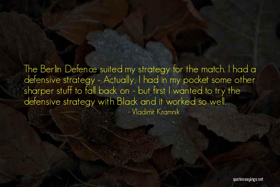 Well Suited Quotes By Vladimir Kramnik Well Suited Quotes By Vladimir Kramnik
