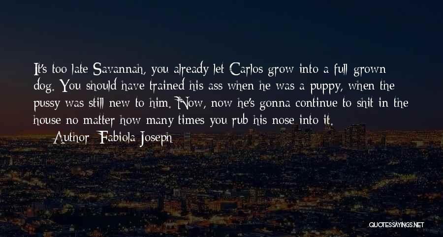 Well Trained Dog Quotes By Fabiola Joseph