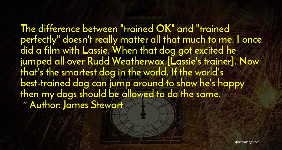 Well Trained Dog Quotes By James Stewart