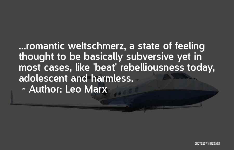 Weltschmerz Quotes By Leo Marx