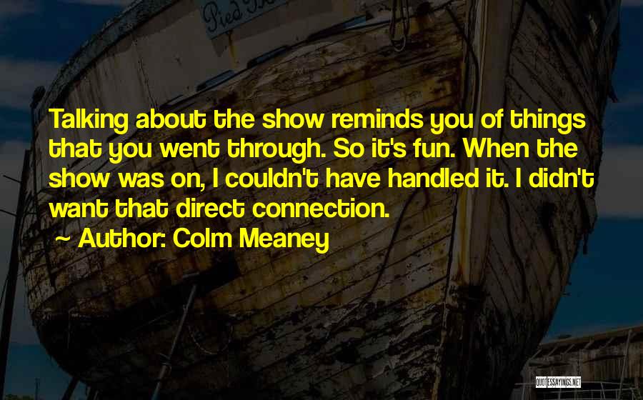Went Through Things Quotes By Colm Meaney