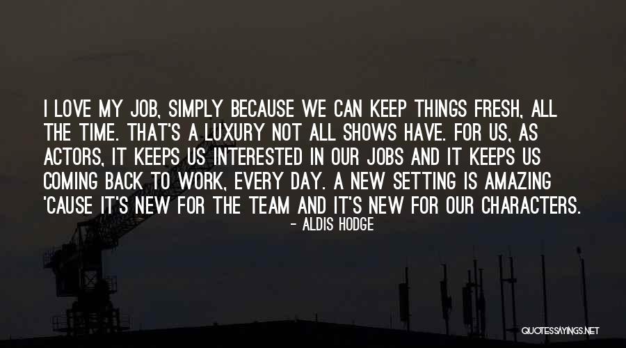 We're A Team Love Quotes By Aldis Hodge We're A Team Love Quotes By Aldis Hodge