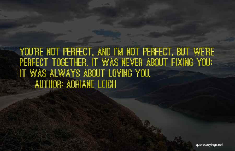 We're Not Perfect But Quotes By Adriane Leigh