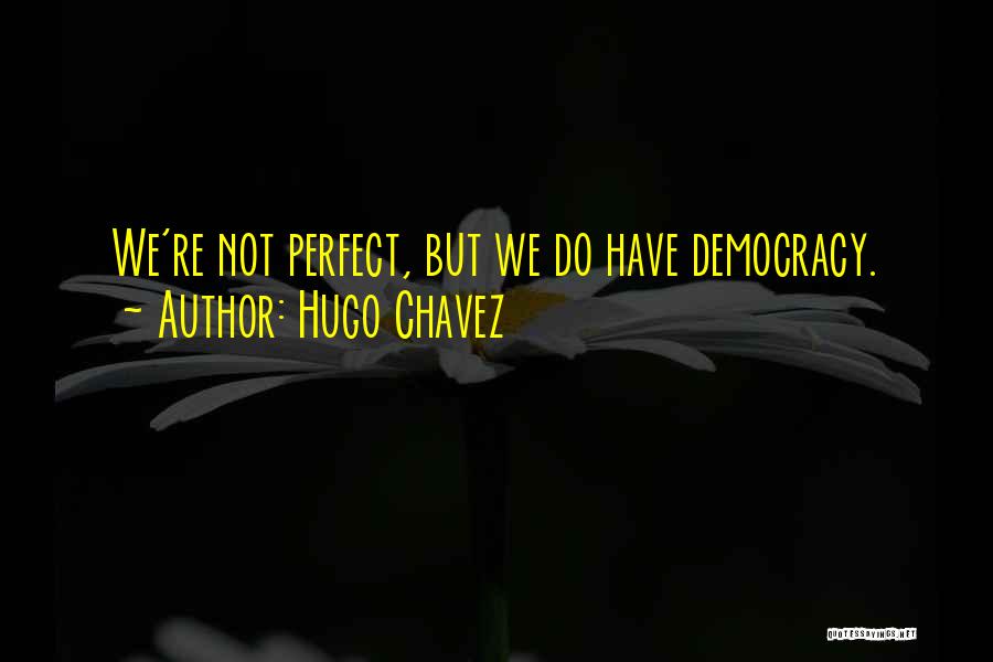 We're Not Perfect But Quotes By Hugo Chavez