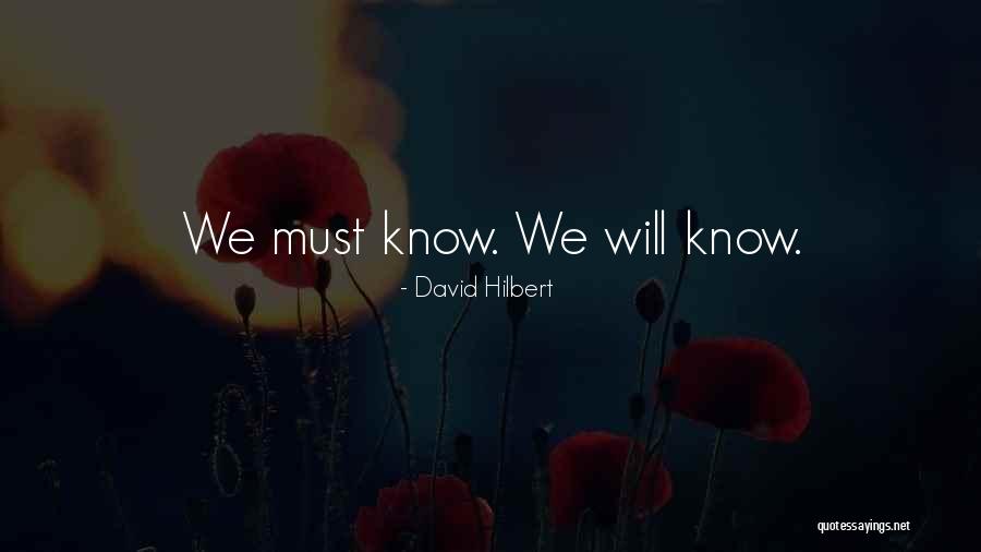 Westberg And Eischens Quotes By David Hilbert