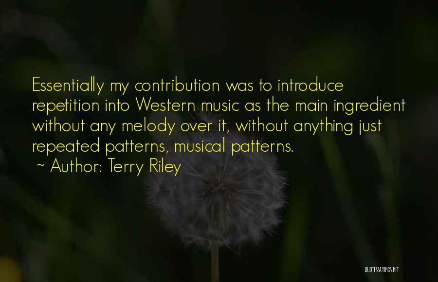 Western Music Quotes By Terry Riley