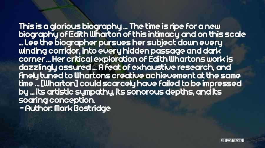 Whartons Quotes By Mark Bostridge