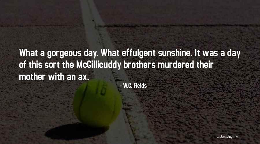 What A Gorgeous Day Quotes By W.C. Fields What A Gorgeous Day Quotes By W.C. Fields
