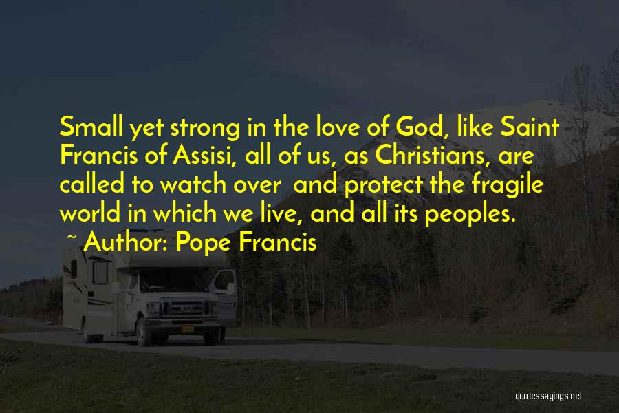 What A Small World We Live In Quotes By Pope Francis