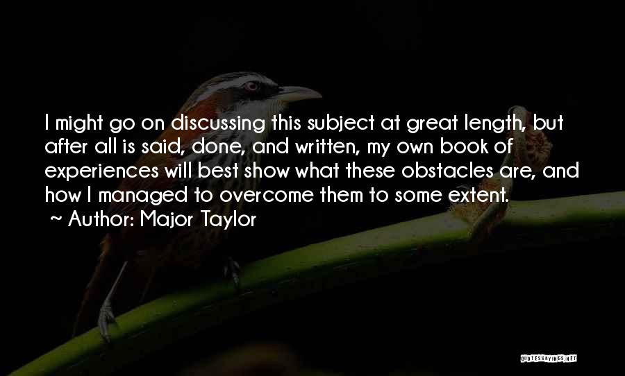 What Are Book Quotes By Major Taylor