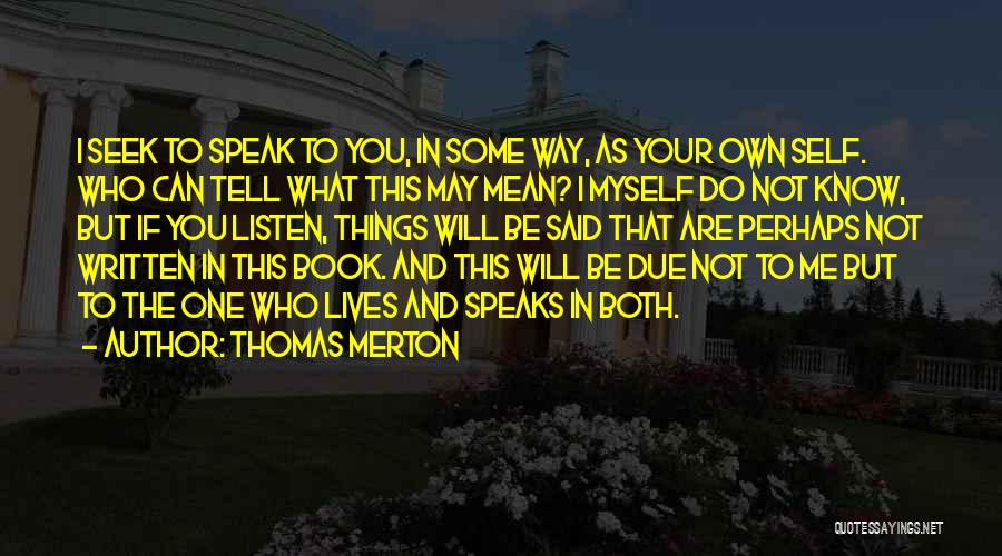 What Are Book Quotes By Thomas Merton