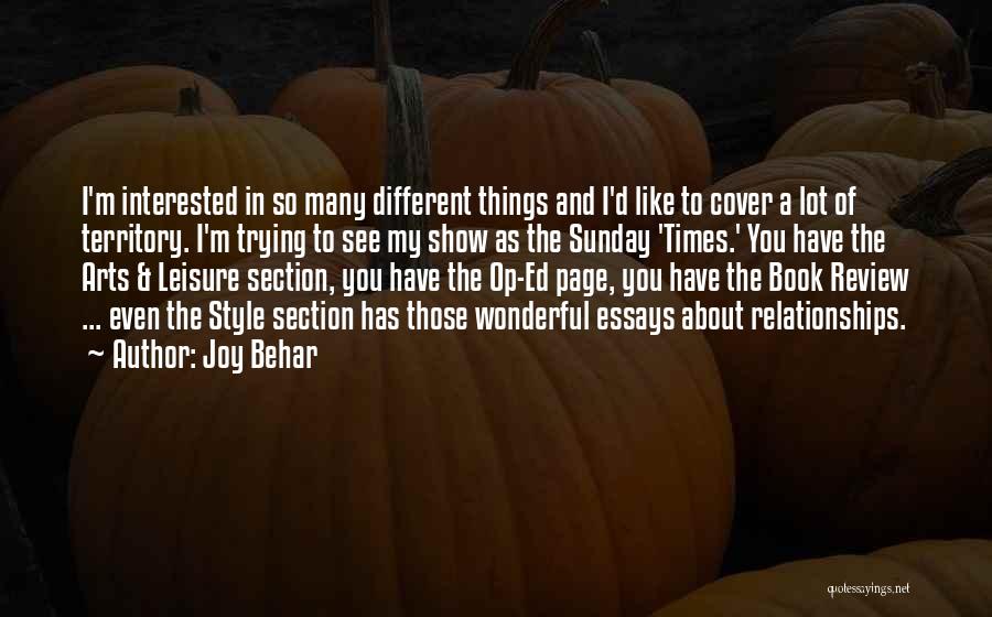 What Are Book Review Quotes By Joy Behar