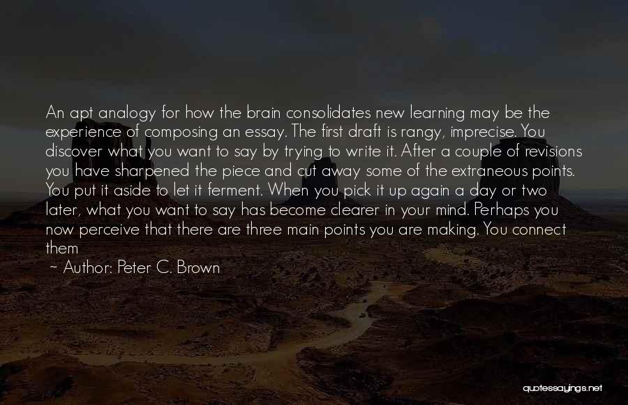 What Are Some Examples Of Quotes By Peter C. Brown