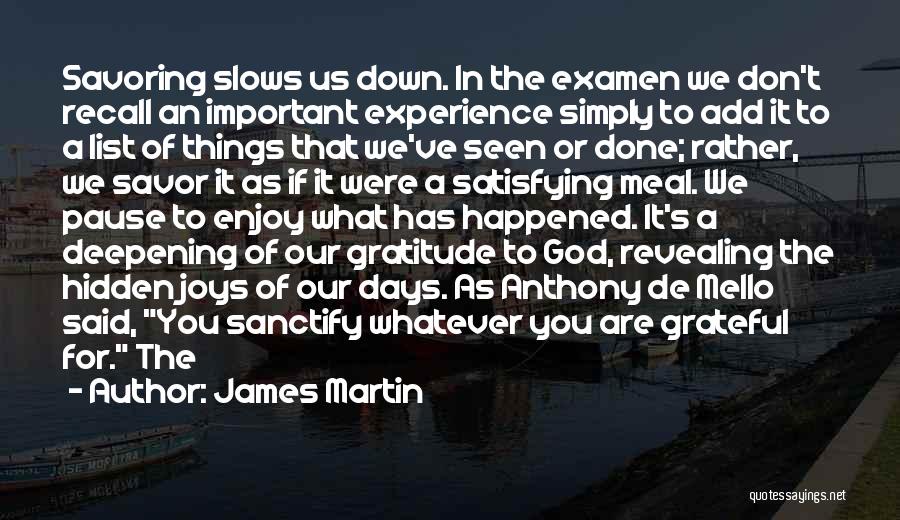 What Are You Grateful For Quotes By James Martin