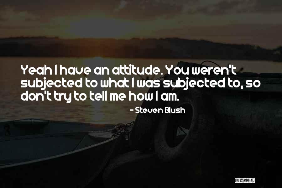 What Attitude Quotes By Steven Blush