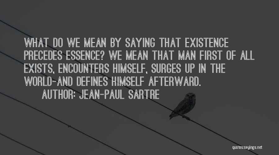 What Defines A Man Quotes By Jean-Paul Sartre