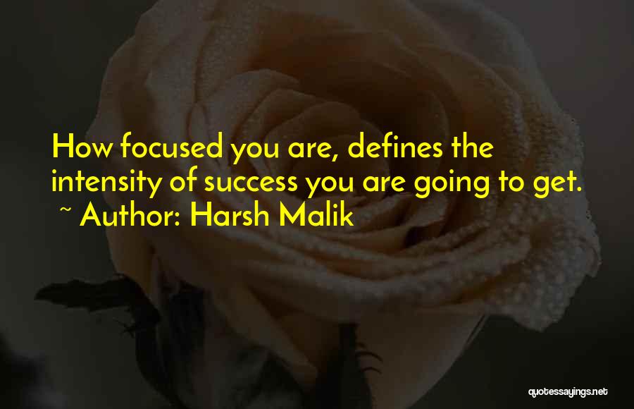 What Defines Success Quotes By Harsh Malik