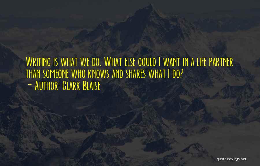 What Do We Want In Life Quotes By Clark Blaise