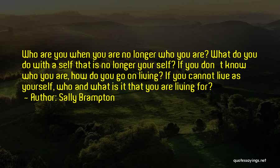 What Do You Live For Quotes By Sally Brampton