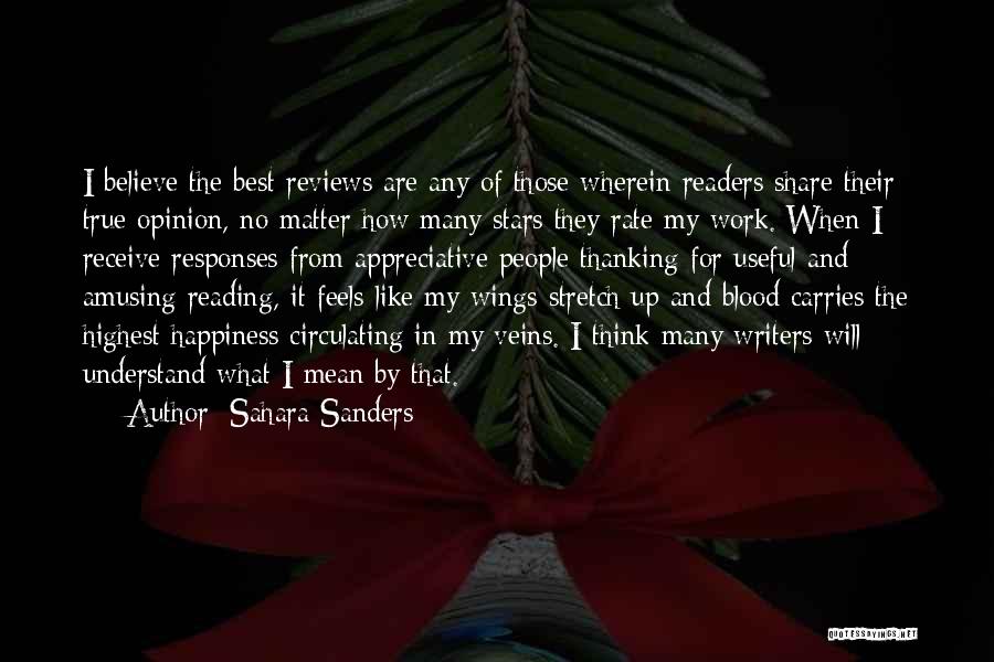 What Does Happiness Mean Quotes By Sahara Sanders