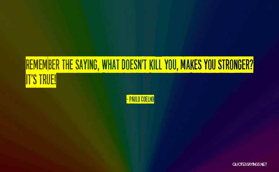 What Doesn Kill You Quotes By Paulo Coelho What Doesn Kill You Quotes By Paulo Coelho