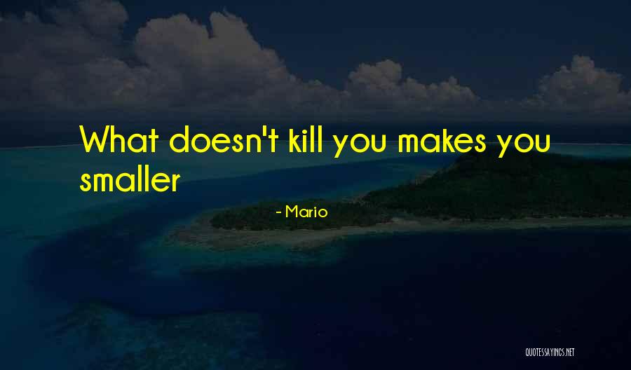 What Doesn't Kill You Makes You Stronger Quotes By Mario What Doesn't Kill You Makes You Stronger Quotes By Mario