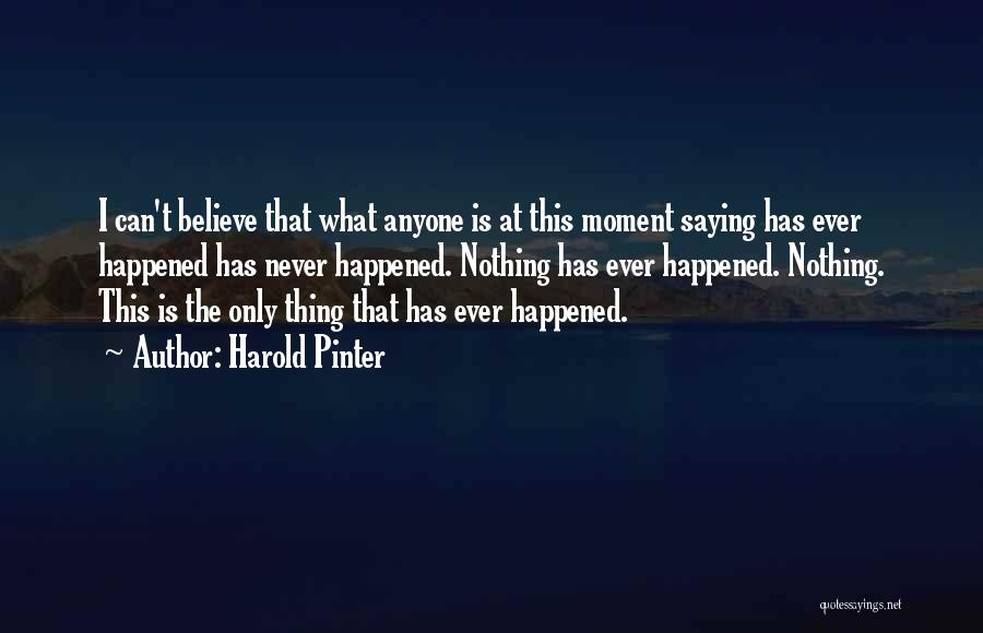 What Ever Happened Quotes By Harold Pinter