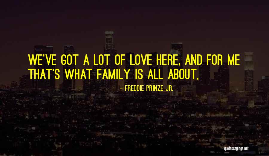 What Family Is All About Quotes By Freddie Prinze Jr.