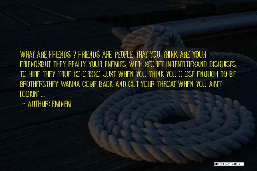 What Friends Really Are Quotes By Eminem