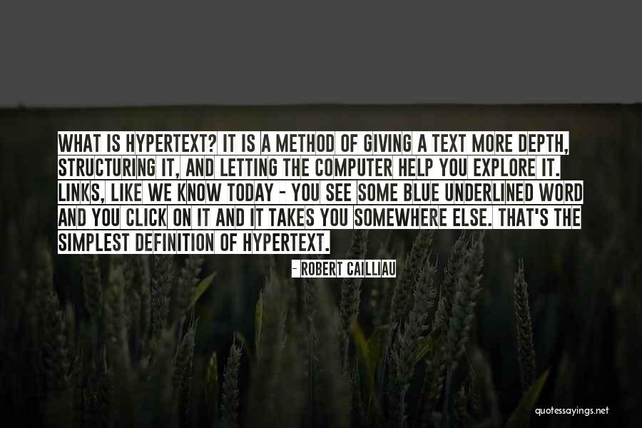 What Gets Underlined And What Gets Quotes By Robert Cailliau What Gets Underlined And What Gets Quotes By Robert Cailliau