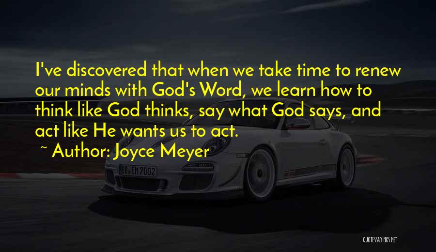 What God Wants Quotes By Joyce Meyer