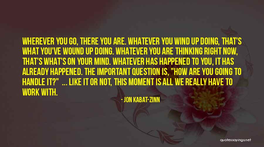 What Happened Quotes By Jon Kabat-Zinn