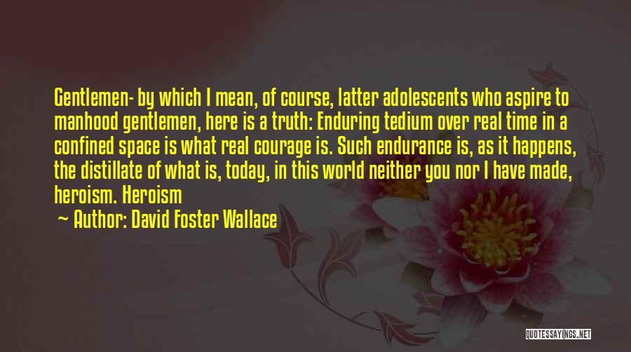 What Heroism Is Quotes By David Foster Wallace