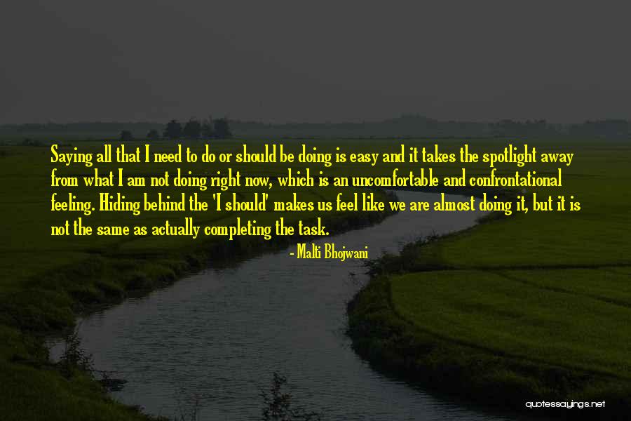 What I Am Now Quotes By Malti Bhojwani