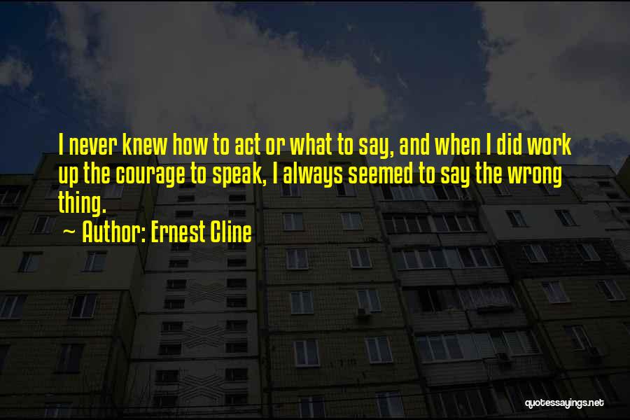 What I Did Wrong Quotes By Ernest Cline