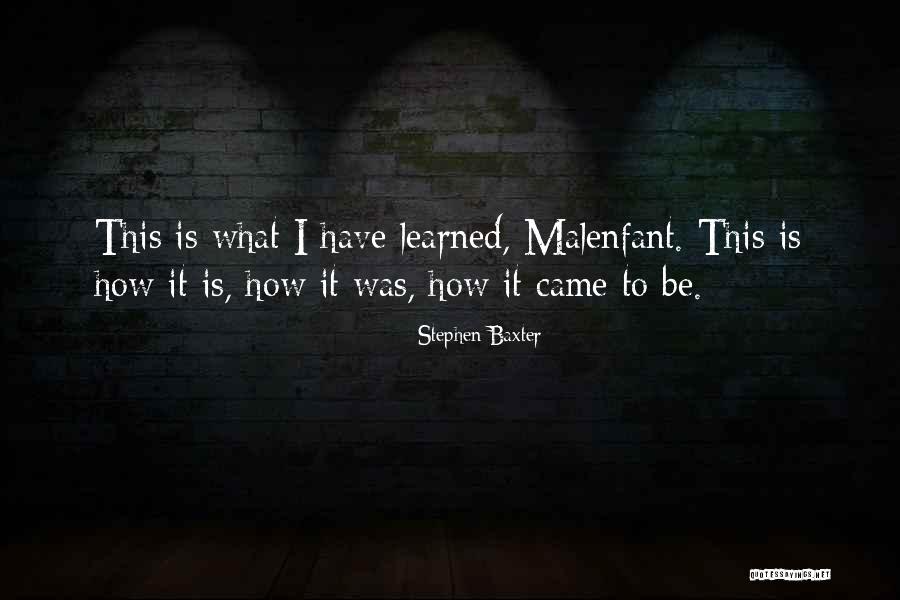 What I Have Learned Quotes By Stephen Baxter What I Have Learned Quotes By Stephen Baxter