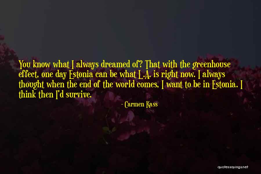 What I Know Now Quotes By Carmen Kass What I Know Now Quotes By Carmen Kass
