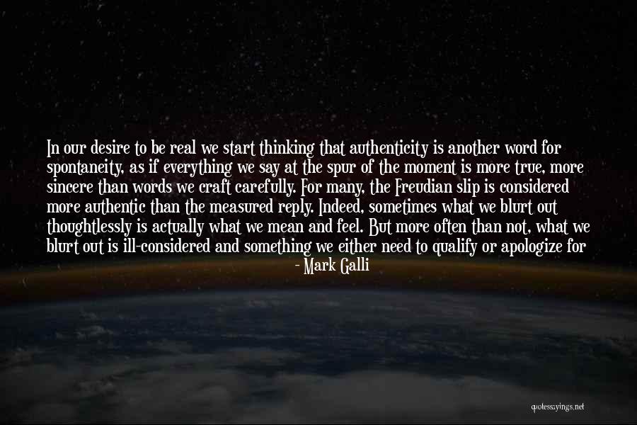 What Is Another Word For Quotes By Mark Galli