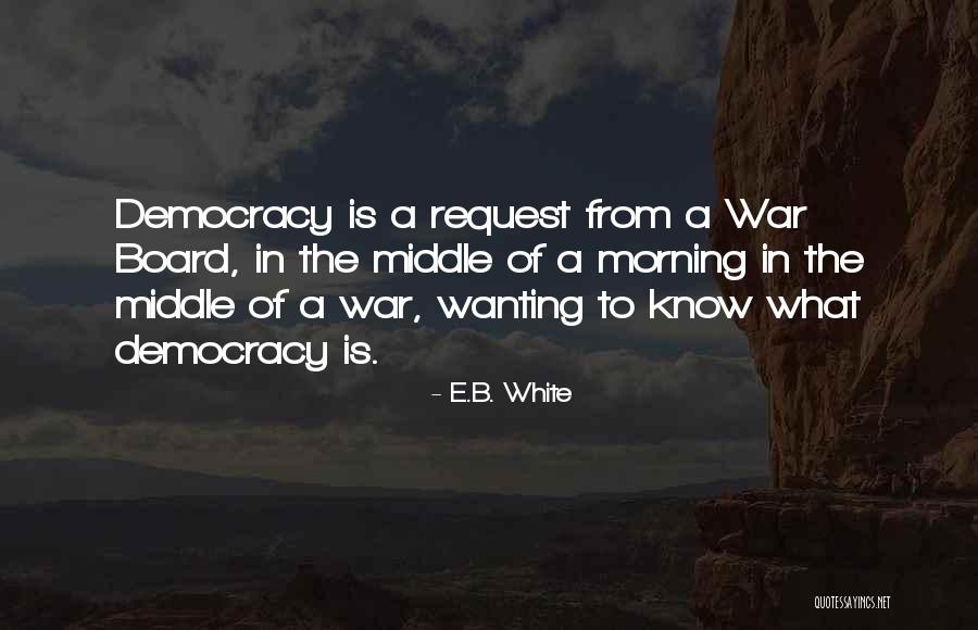 What Is Democracy Quotes By E.B. White What Is Democracy Quotes By E.B. White