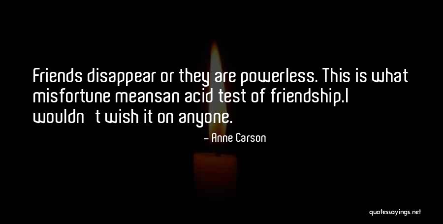 What Is Friendship Means Quotes By Anne Carson